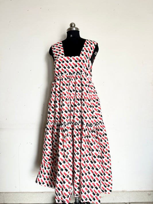 Lipstick Patterned Dress