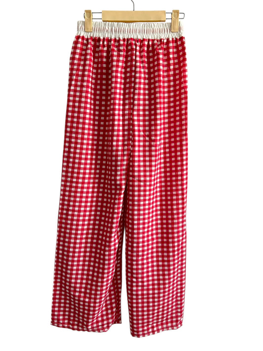 Gingham Red Pants