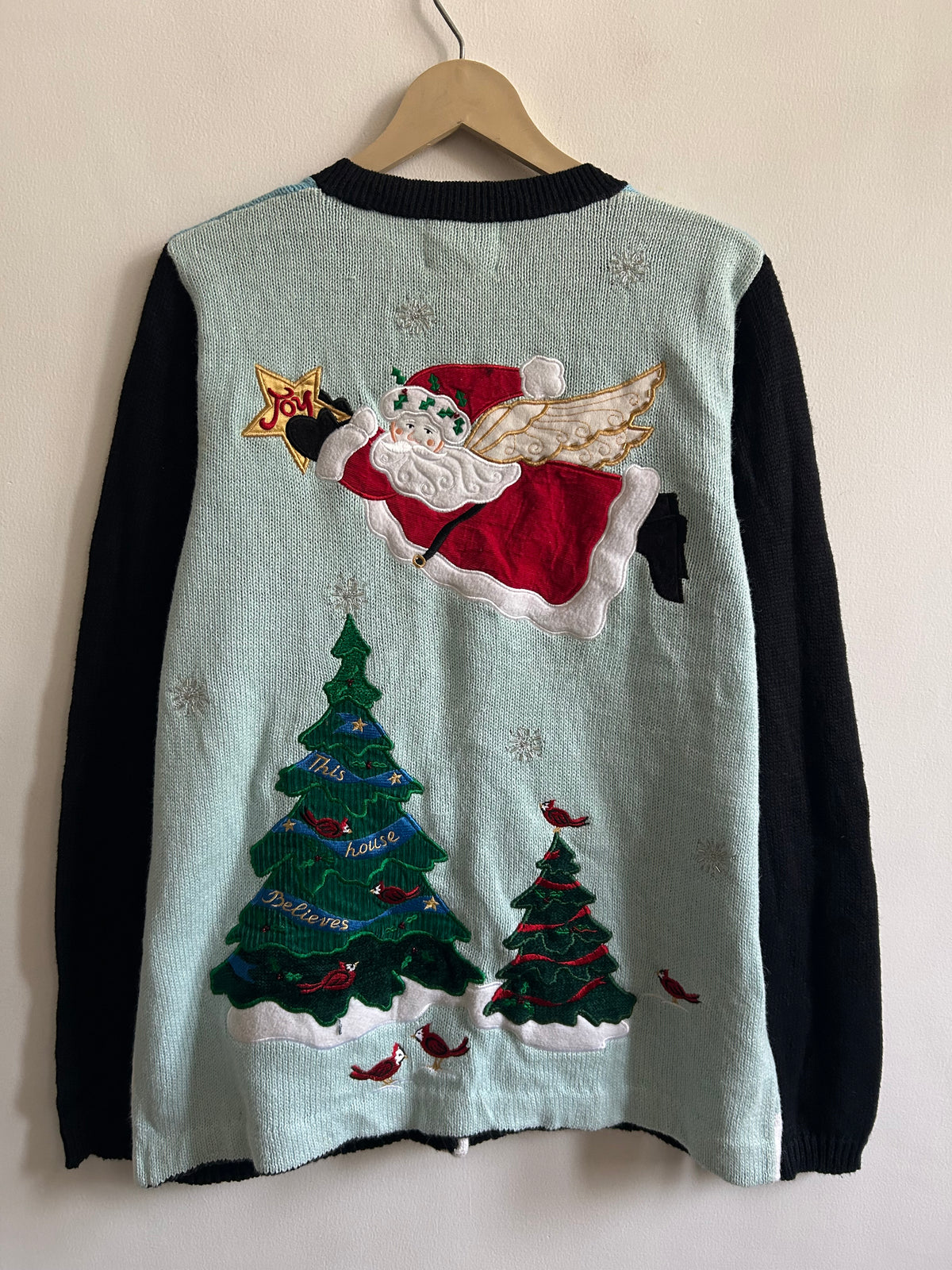 Vintage Santa & Reindeer Christmas Cardigan