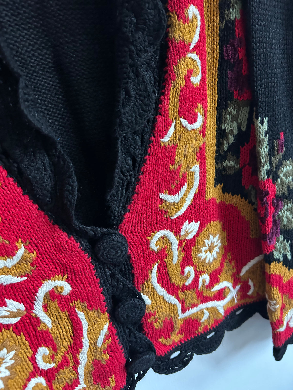 Folk Floral Knit Sweater