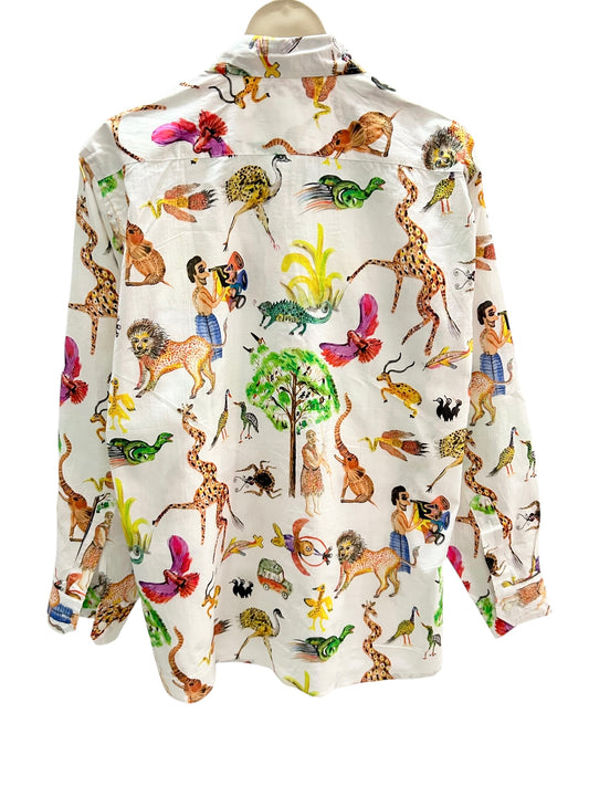 Cotton Maximalist Print Shirt