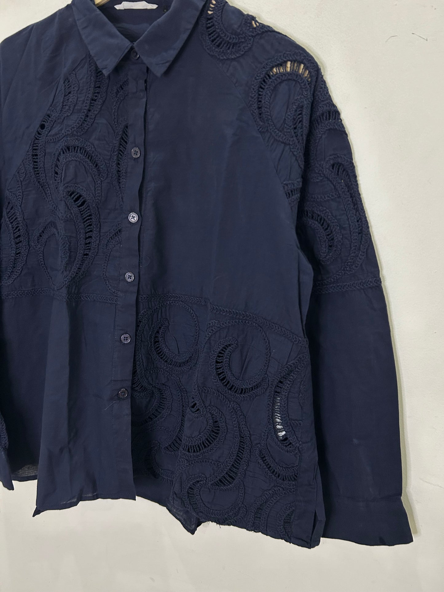 Navy Blue Cotton Shirt