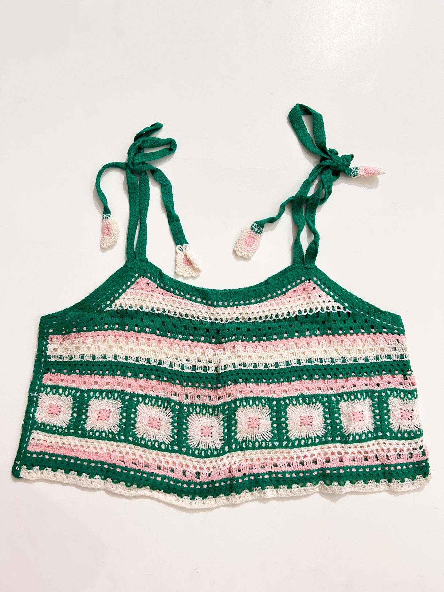 Floral Crochet Top: Bust-36” TO 40”