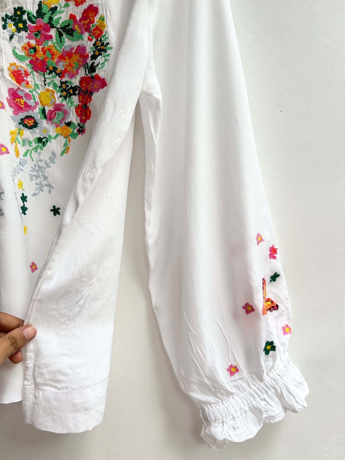 Butterfly Embroidered Top: Chest-40”