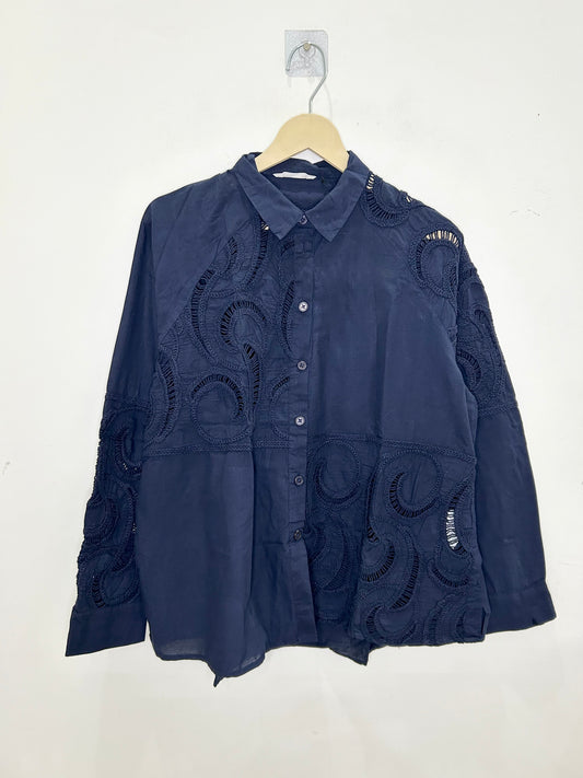 Navy Blue Cotton Shirt