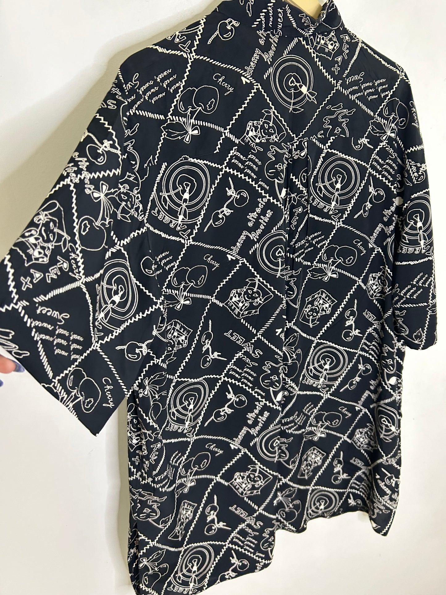 Cherry Shirt B&W: Chest-50”