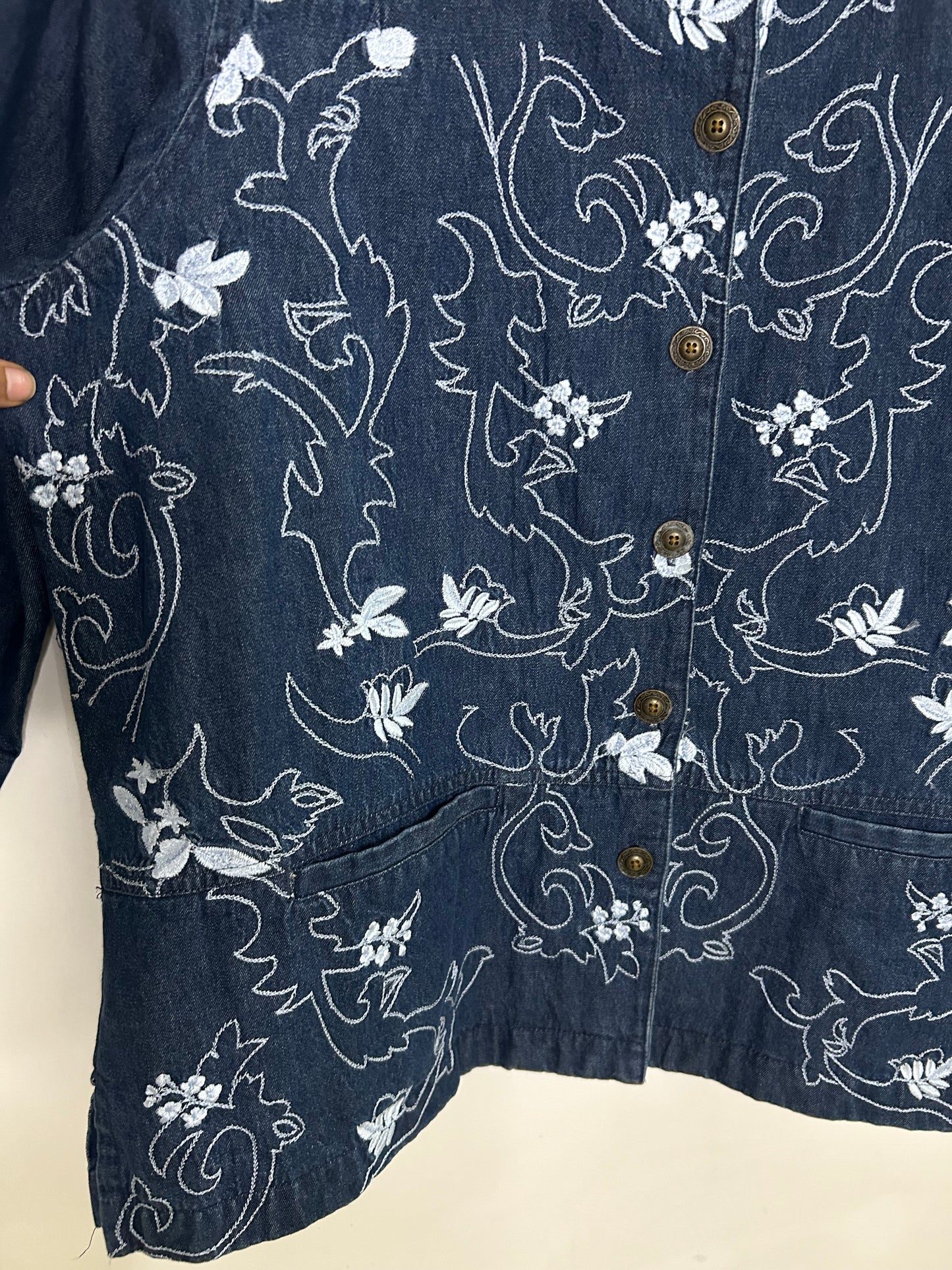 Embroidered Denim Shirt/ Jacket