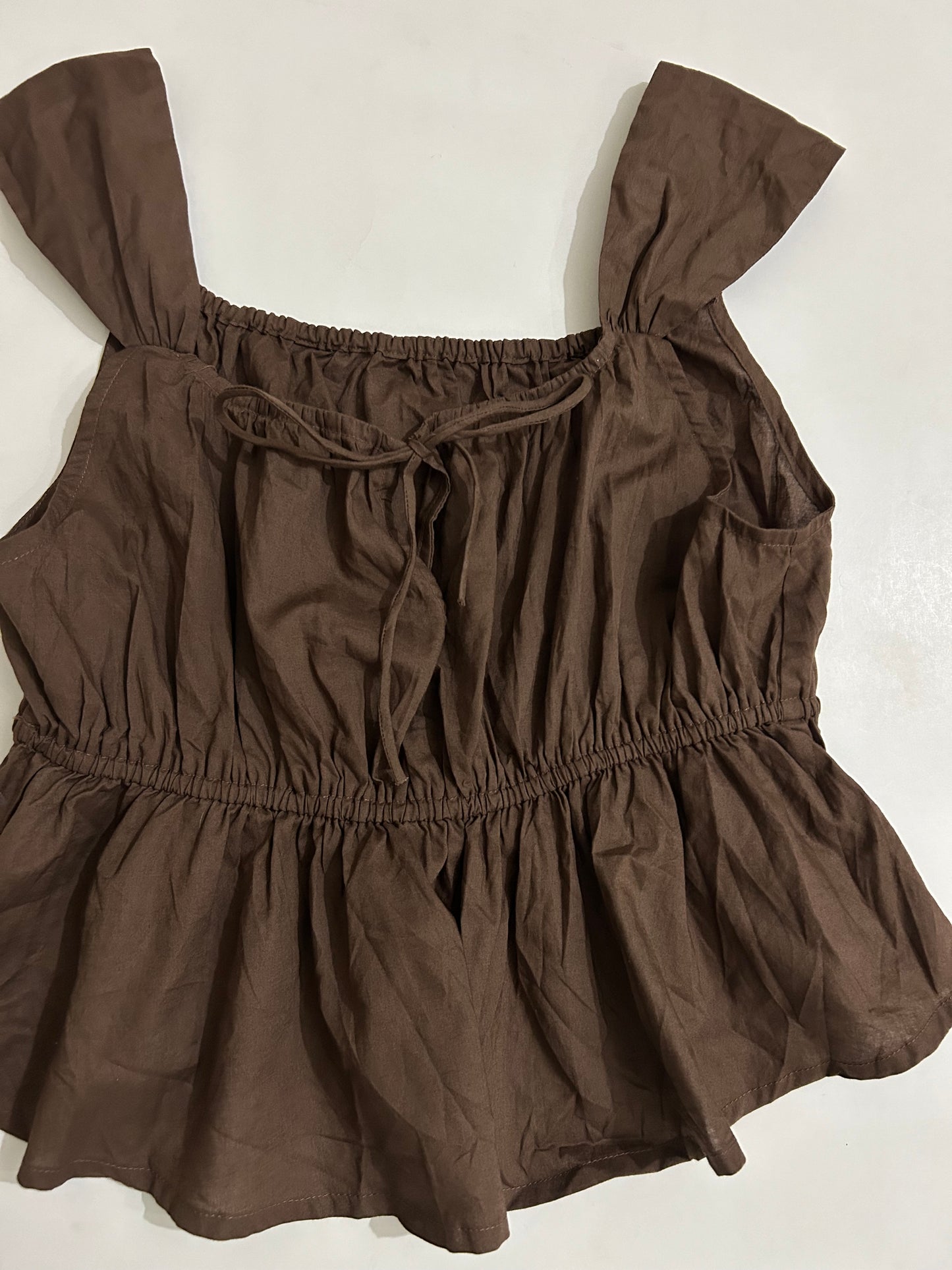 Brown Knot Top
