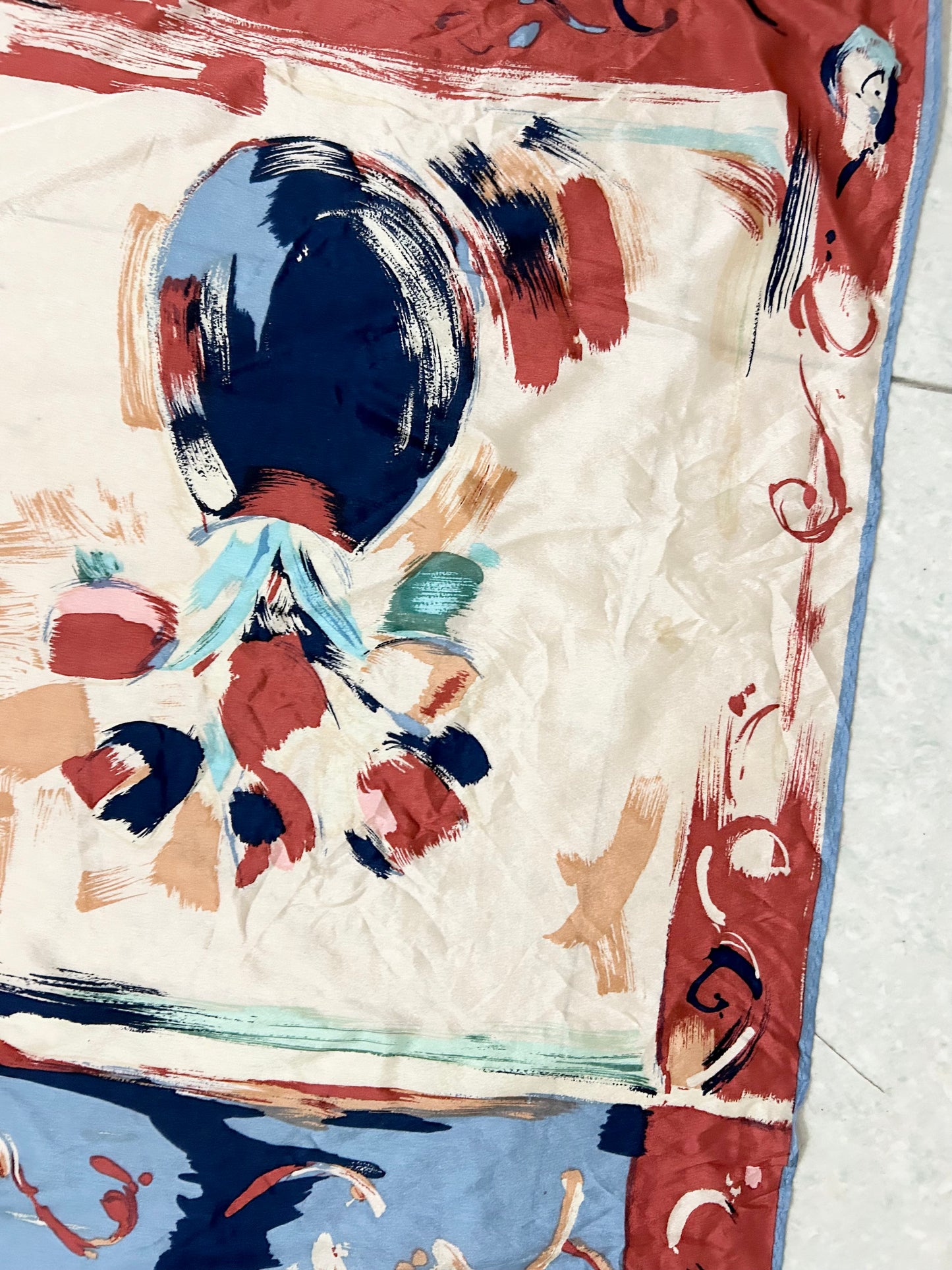 Flower Vase Scarf 37”x 35”