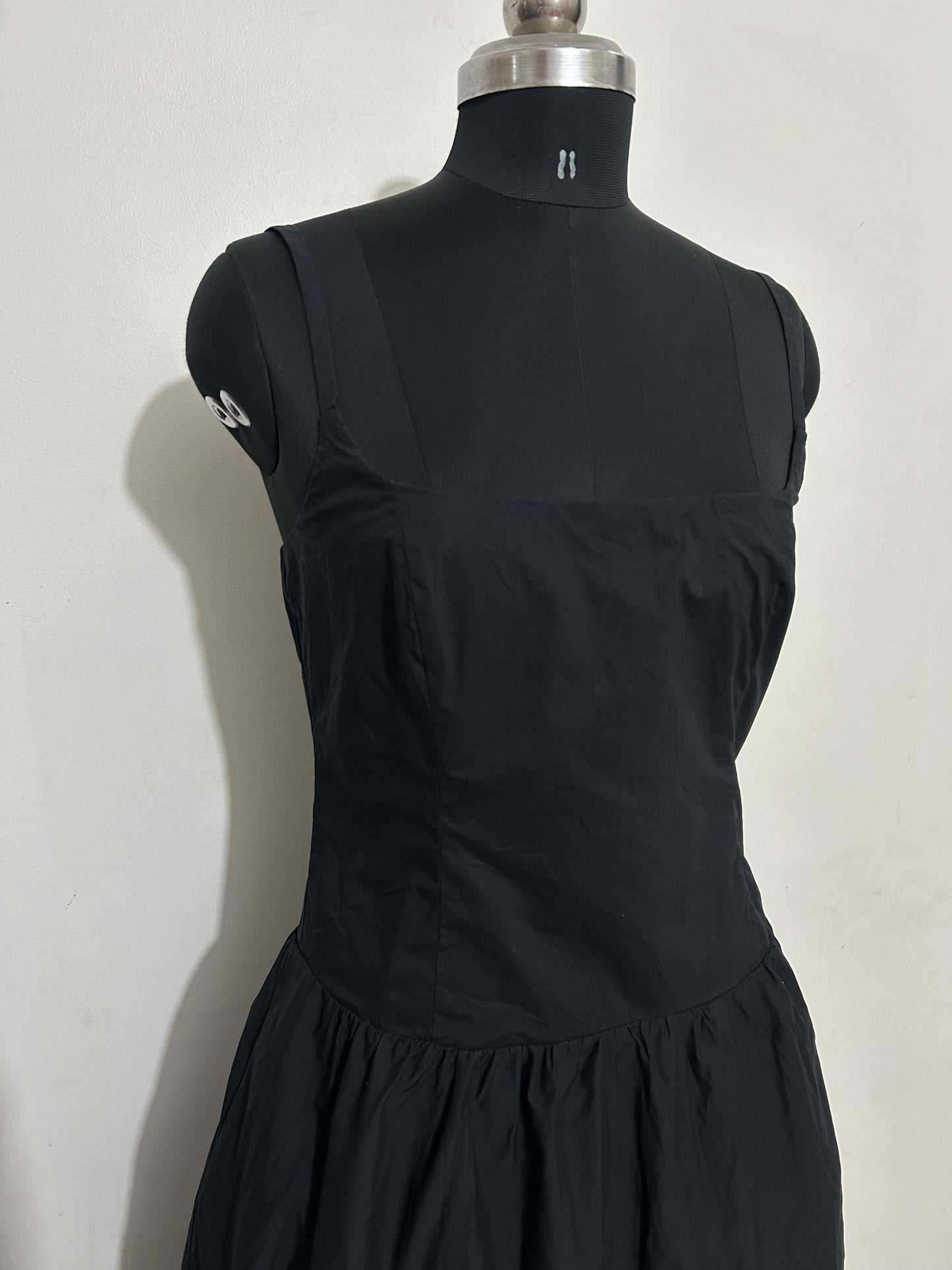 Cotton Square Neck Dress with Pockets