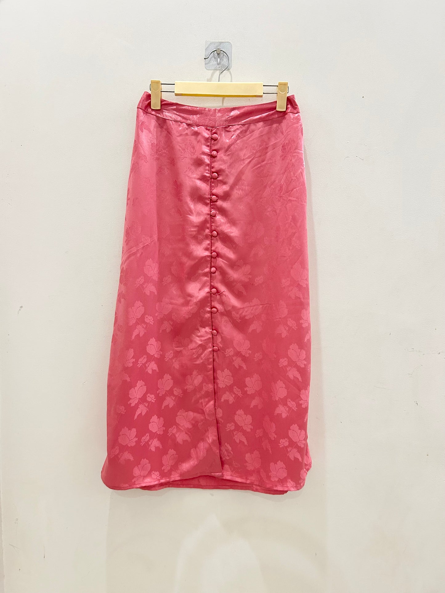 Pink Satin Skirt