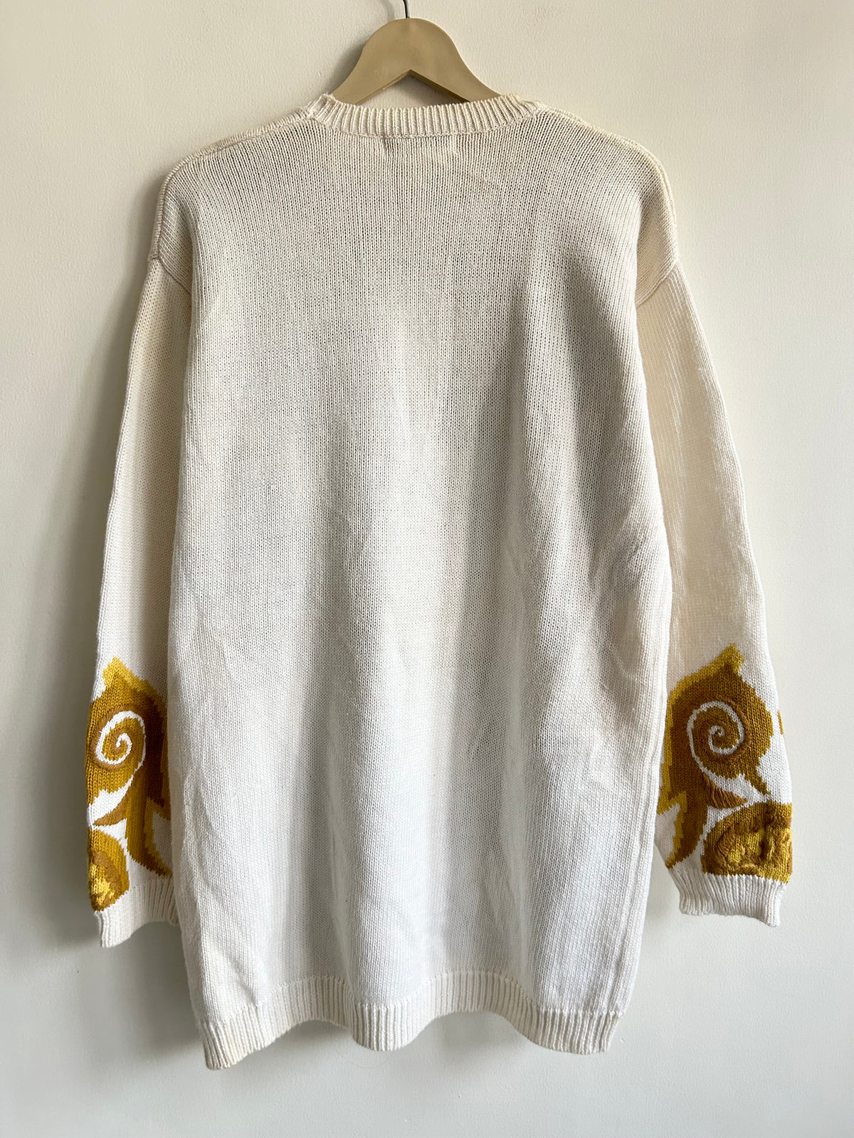 Vintage Baroque Scrollwork Knit Sweater