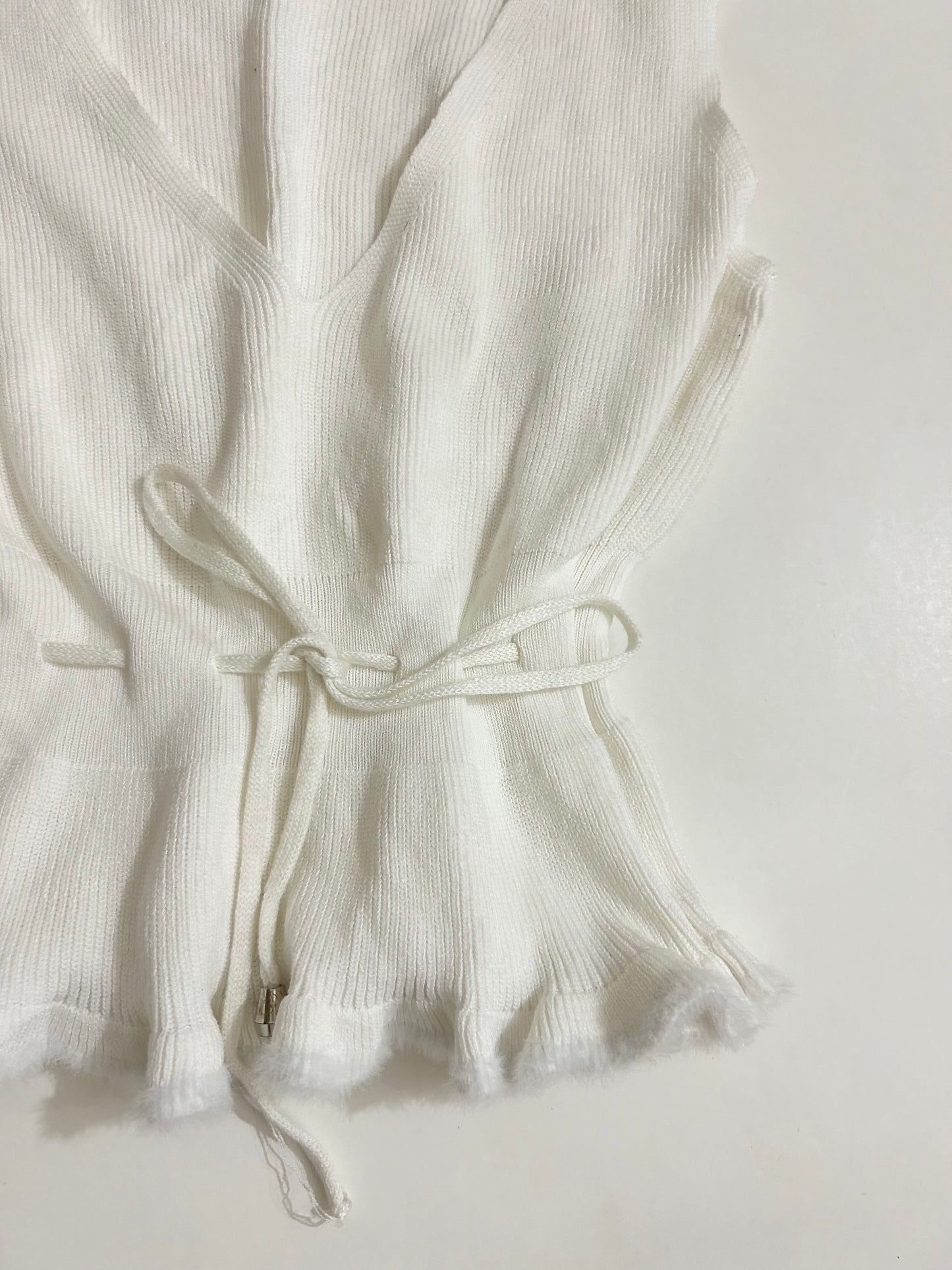White String Peplum Top