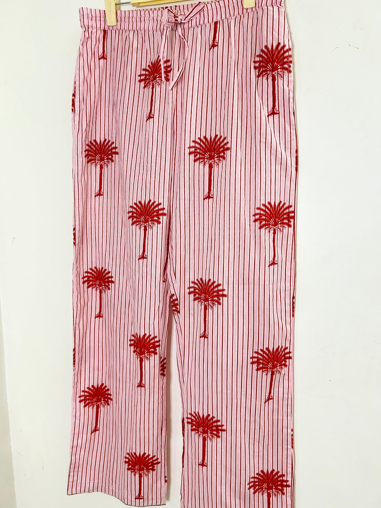Palm Tree Striped Cotton Co-Ord Set