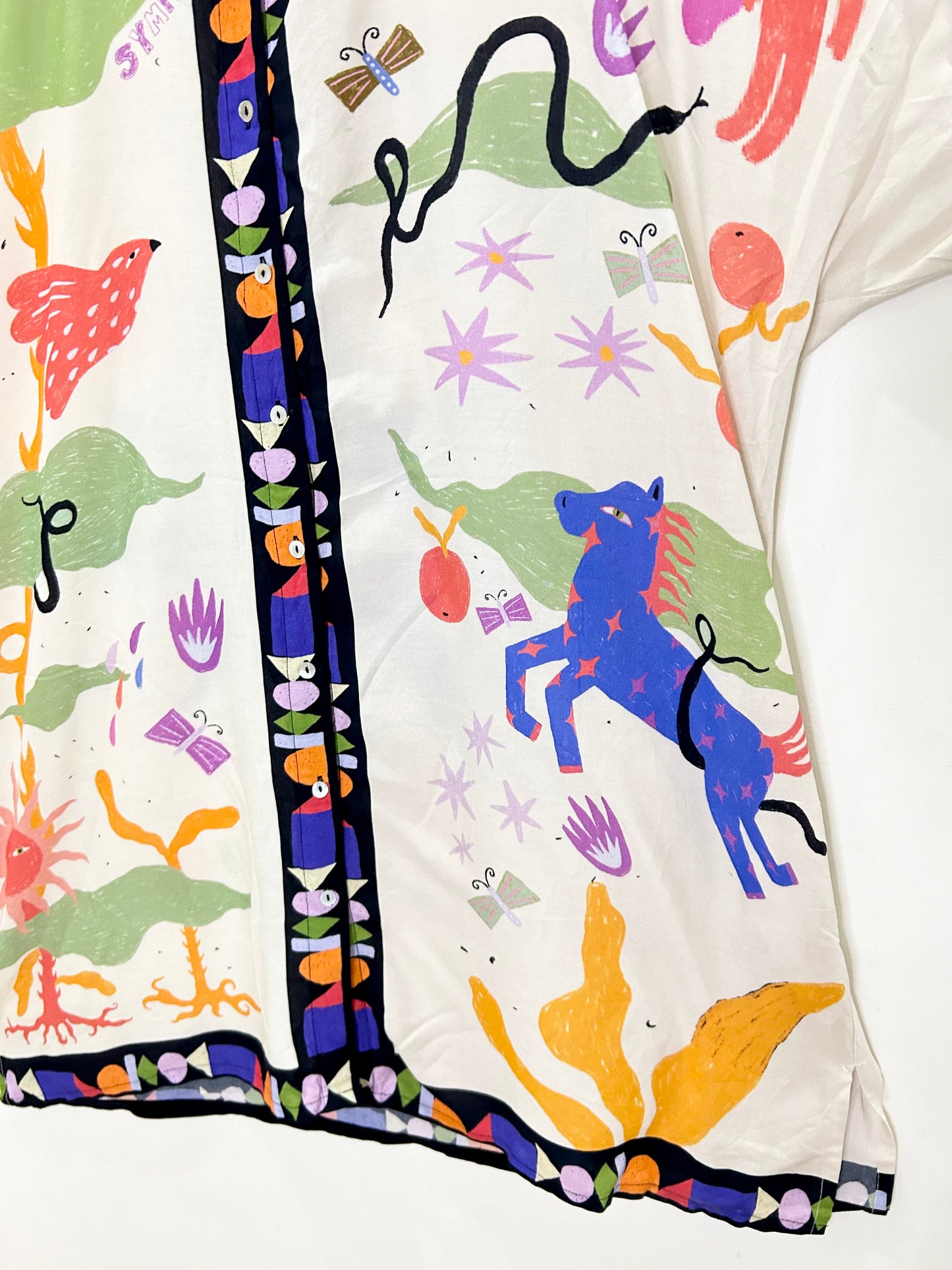 Abstract Print Shirt (with pockets): Chest- 54”