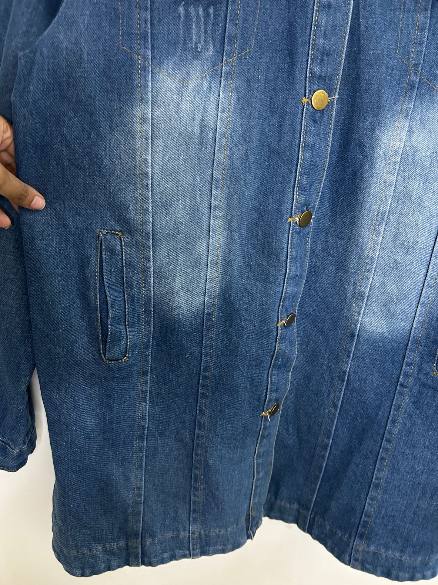 Shoulder Pattern Denim Shirt/ Jacket