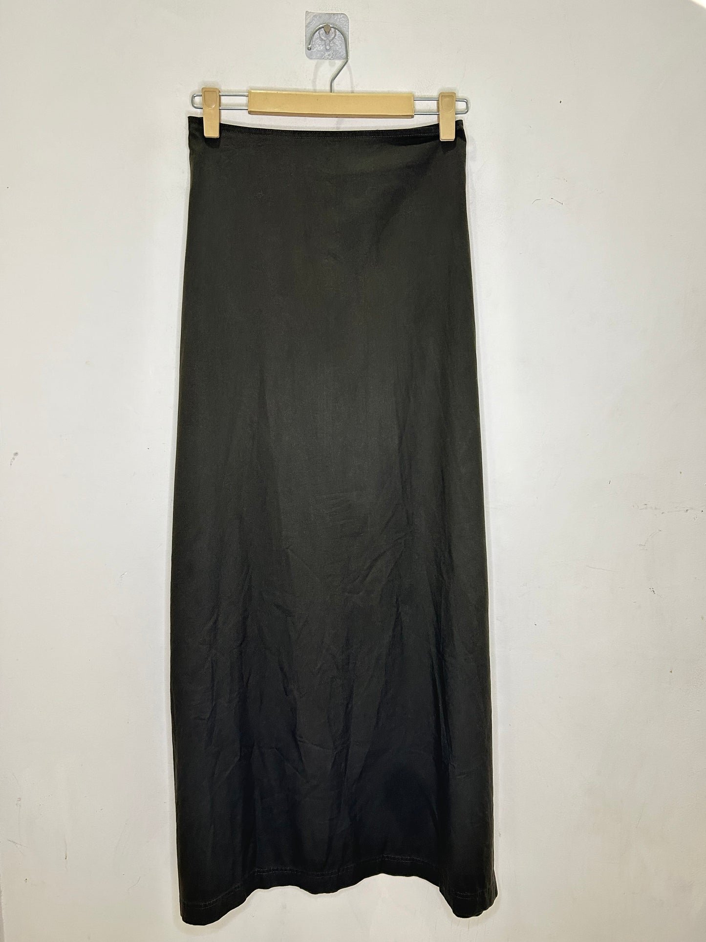 Olive Green Solid Skirt