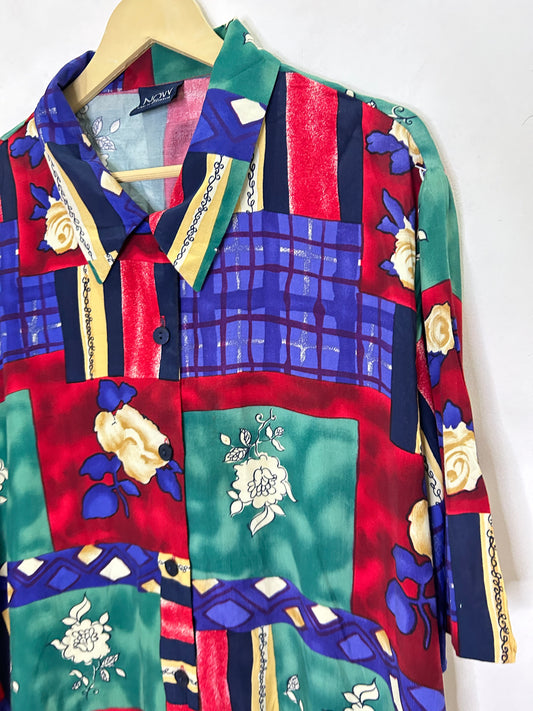 Rose Block Print Shirt