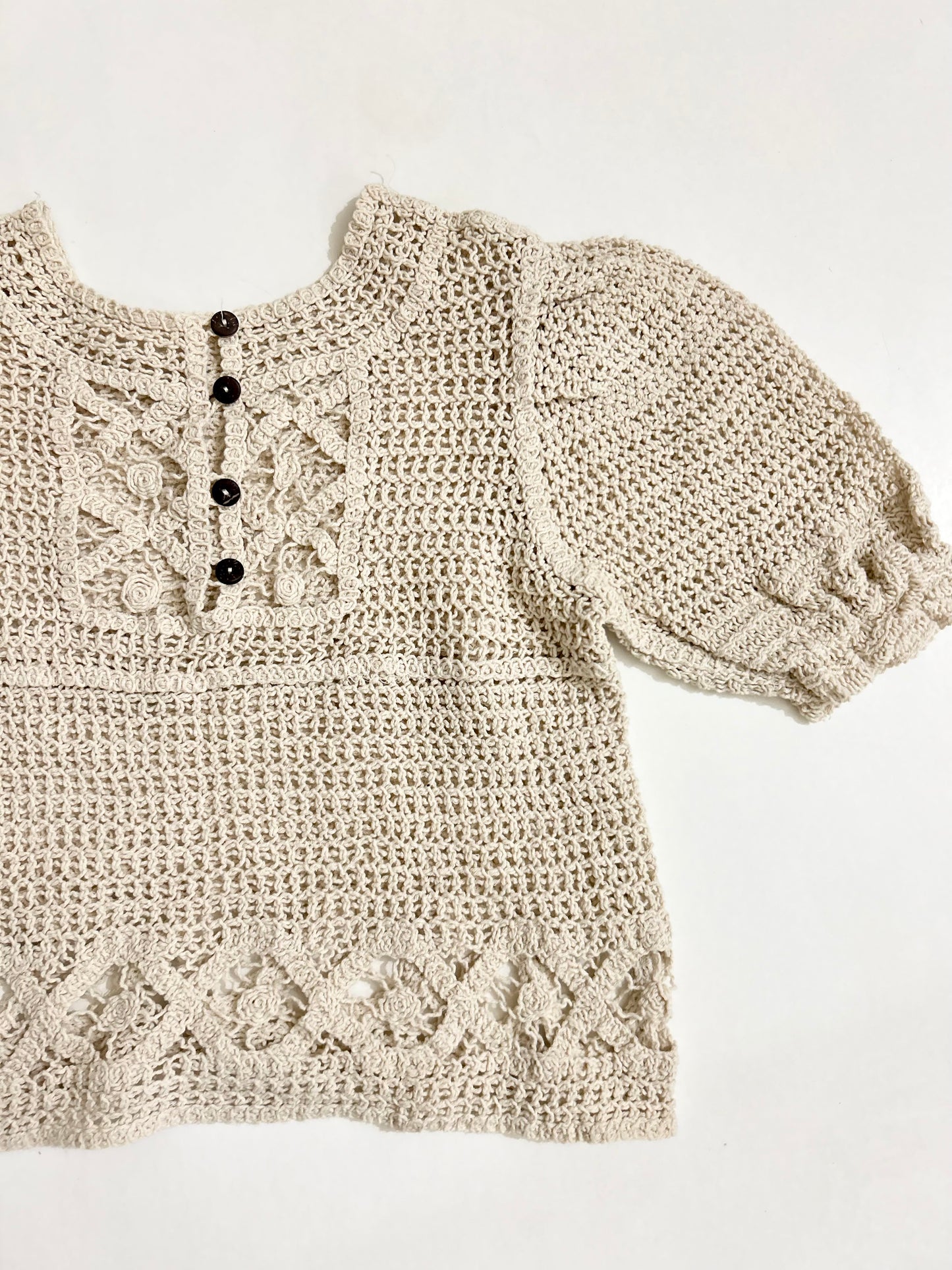 Beige Crochet Top