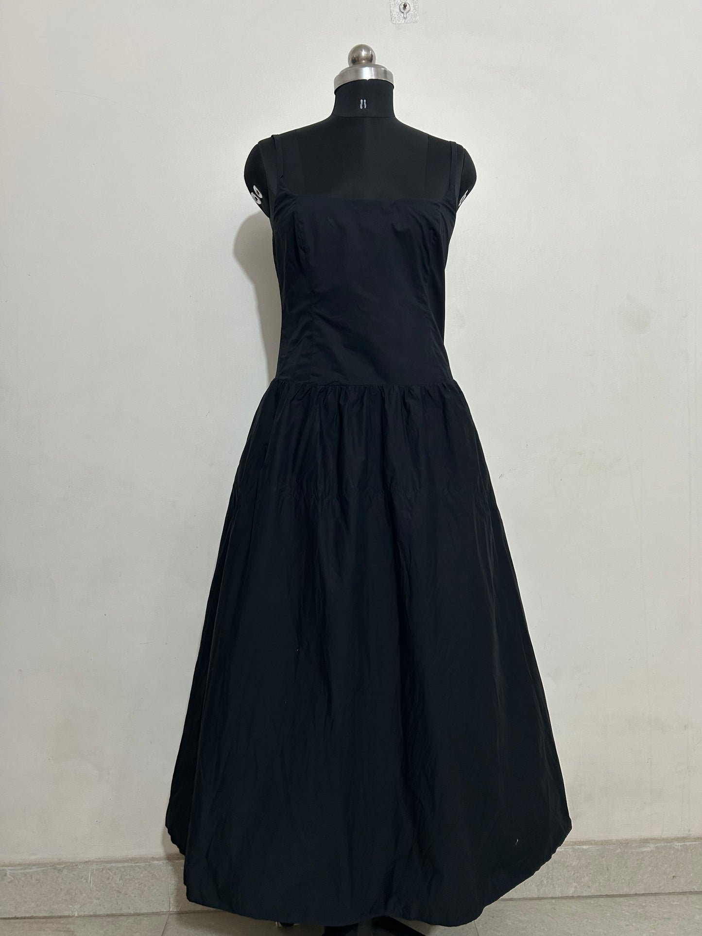 Cotton Square Neck Dress with Pockets