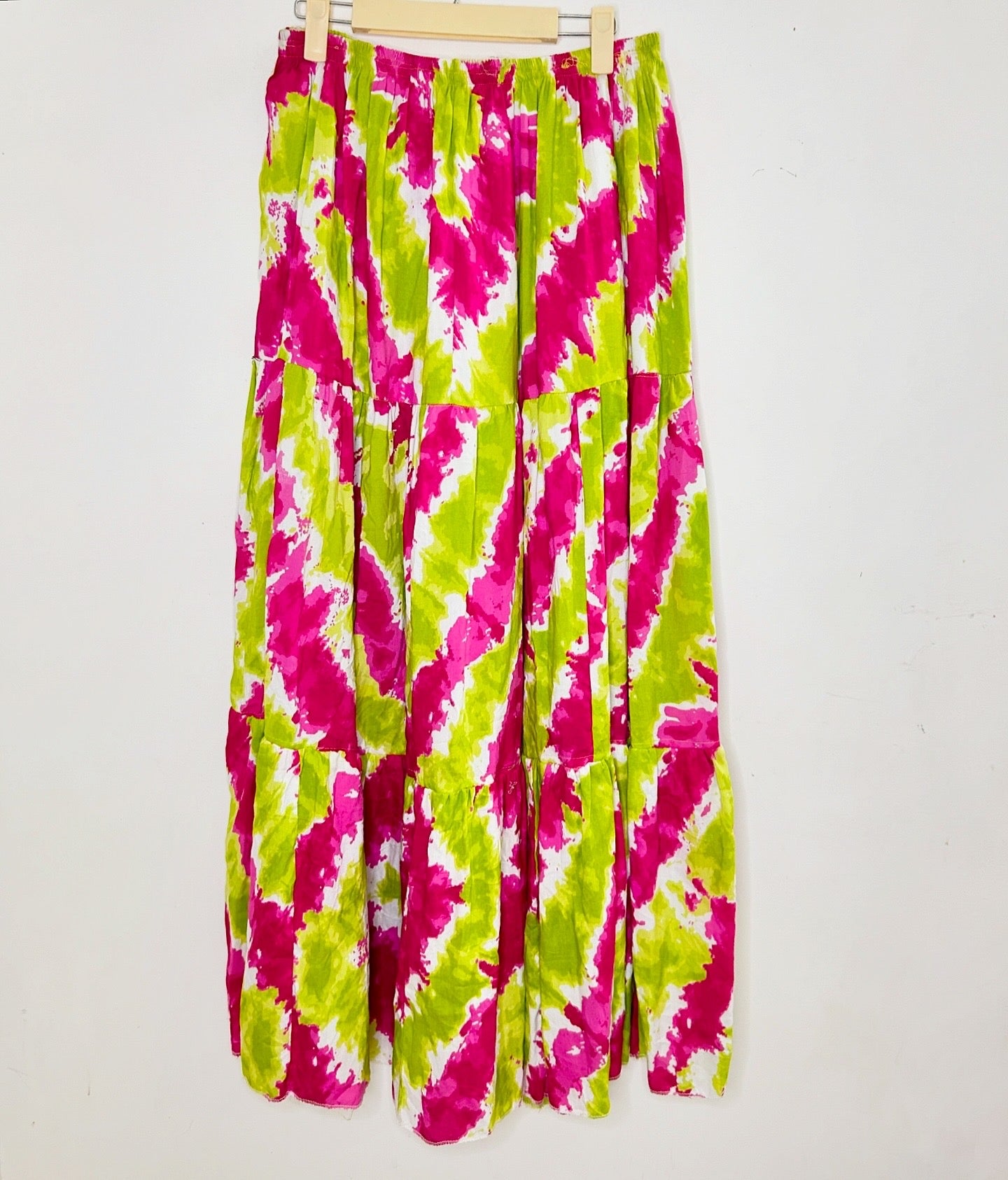Pink-Green Tie Dye Print