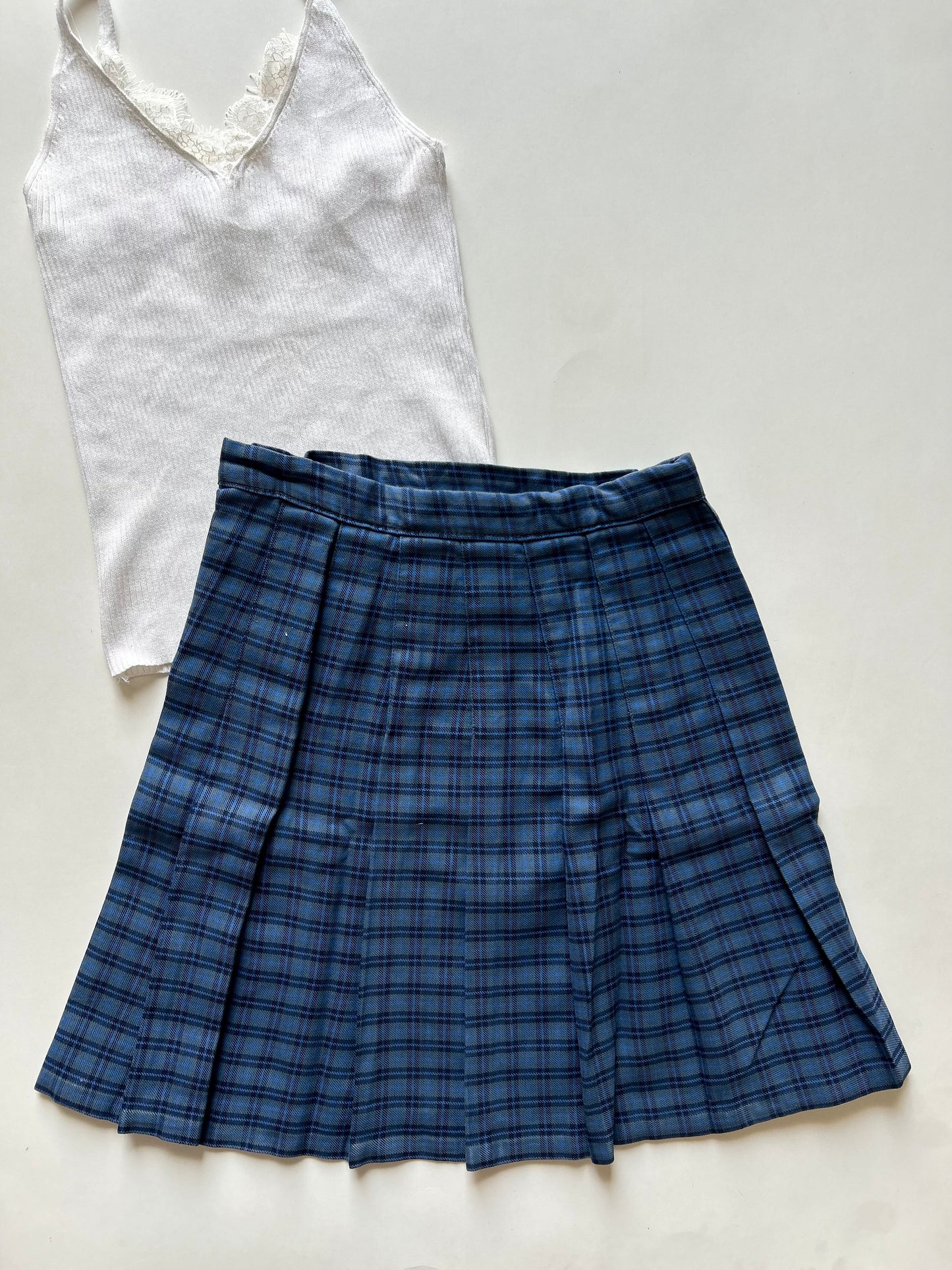 Blue Side Button Skirt Waist: 26”