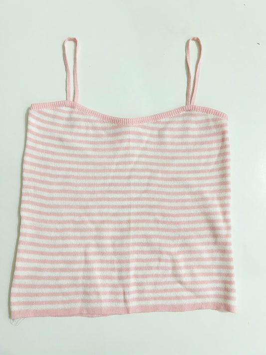 Pink White Camisole Top