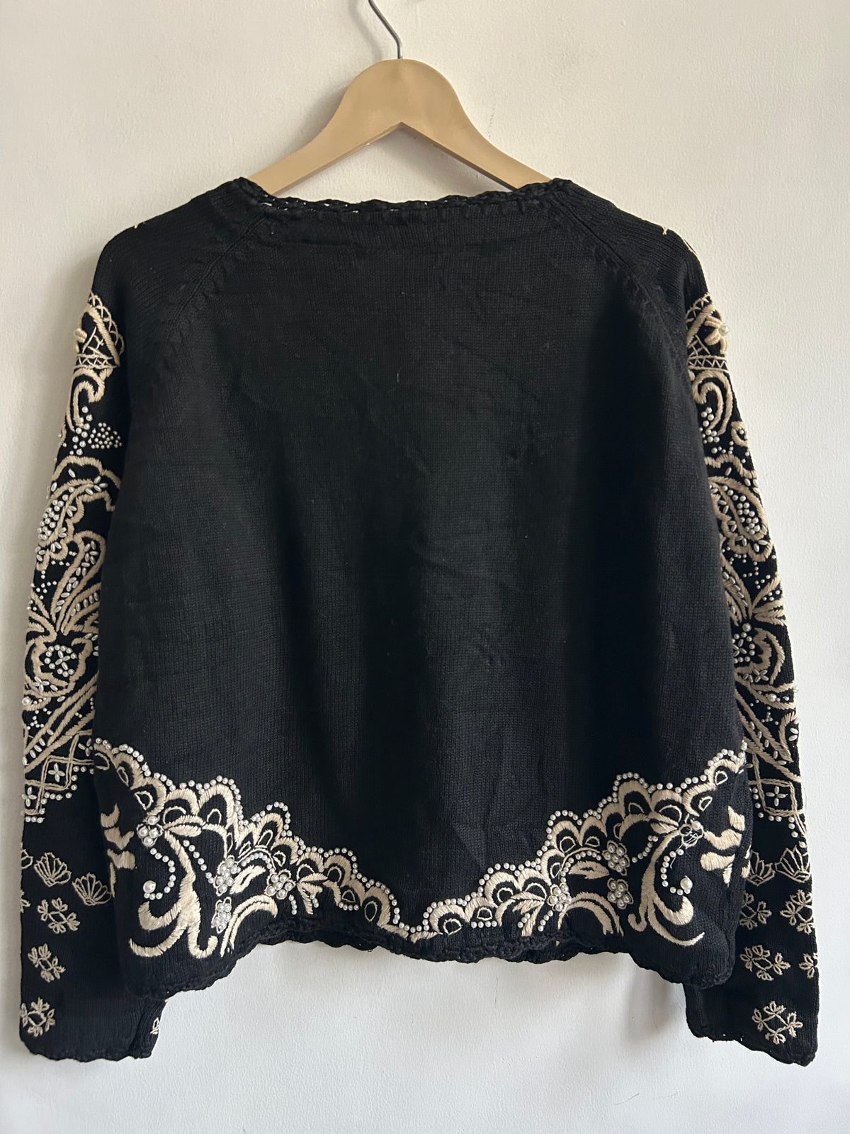Vintage Floral Embroidered Cardigan