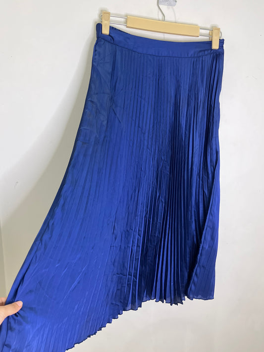Blue Pleated Skirt