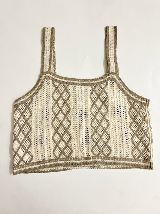 Beige Crochet Top