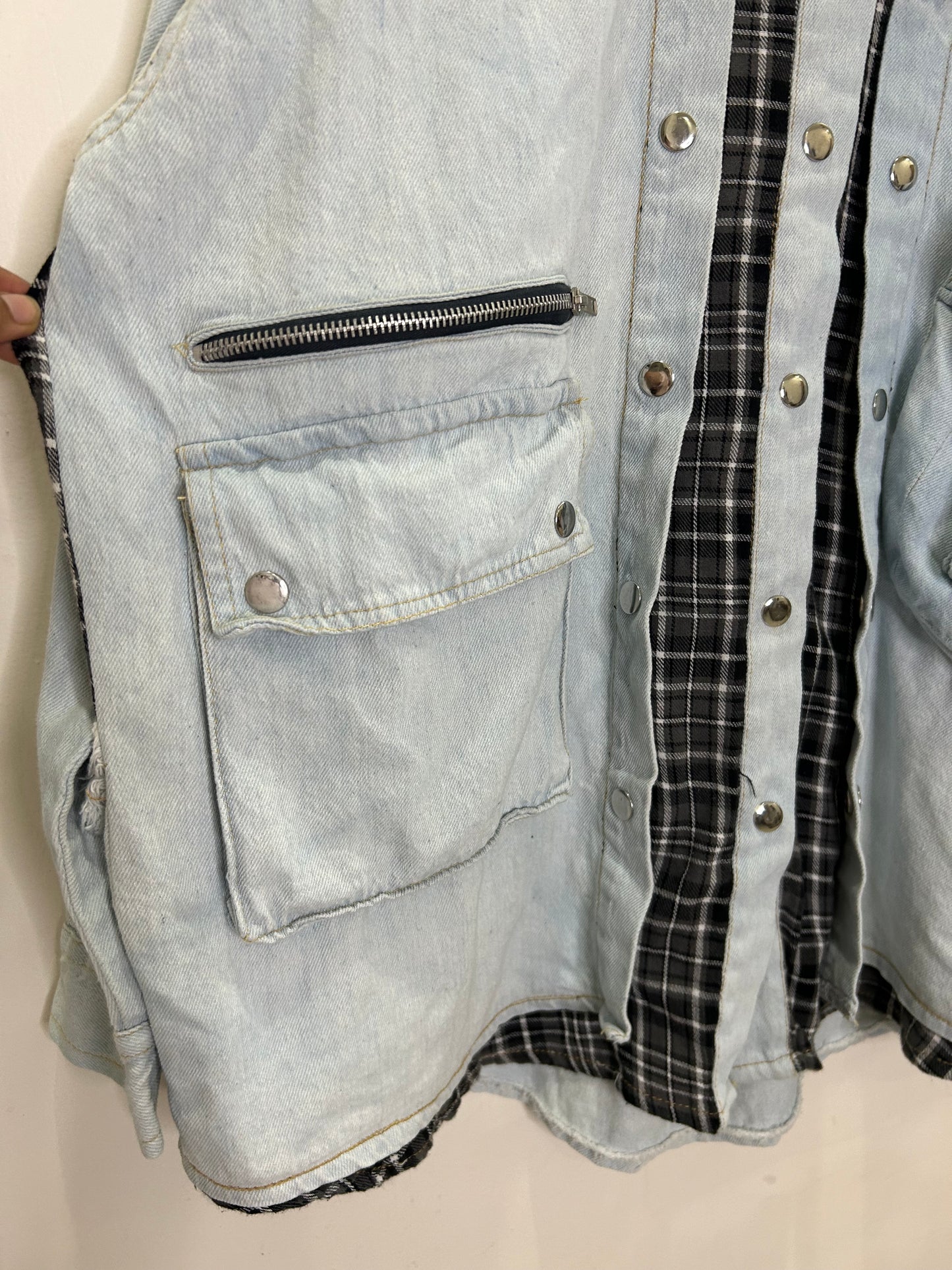 Deconstructed Checkered Jacket