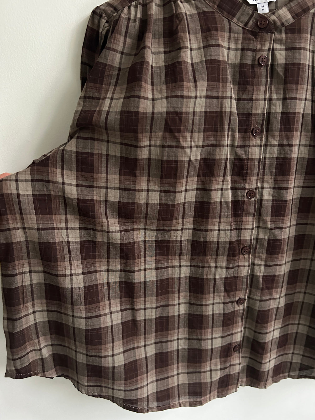 Checked Brown Top