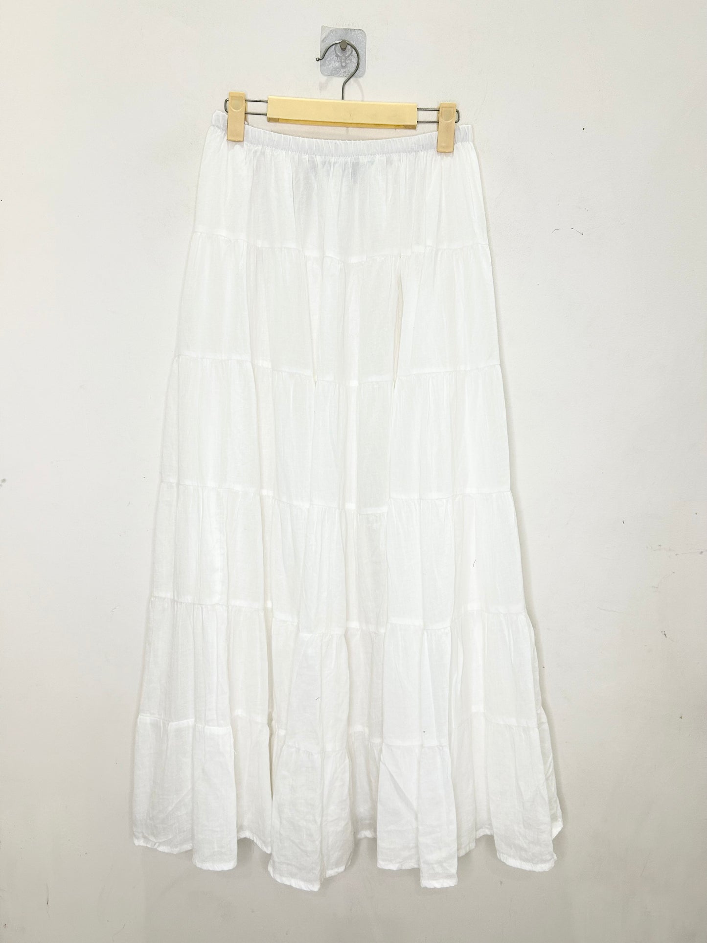White Solid Skirt (with lining)
