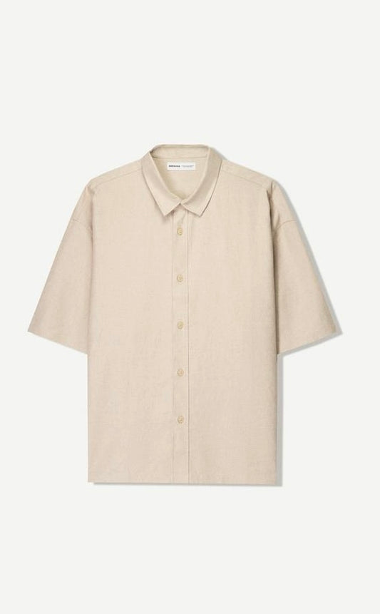 BERSHKA Linen Blend Shirt