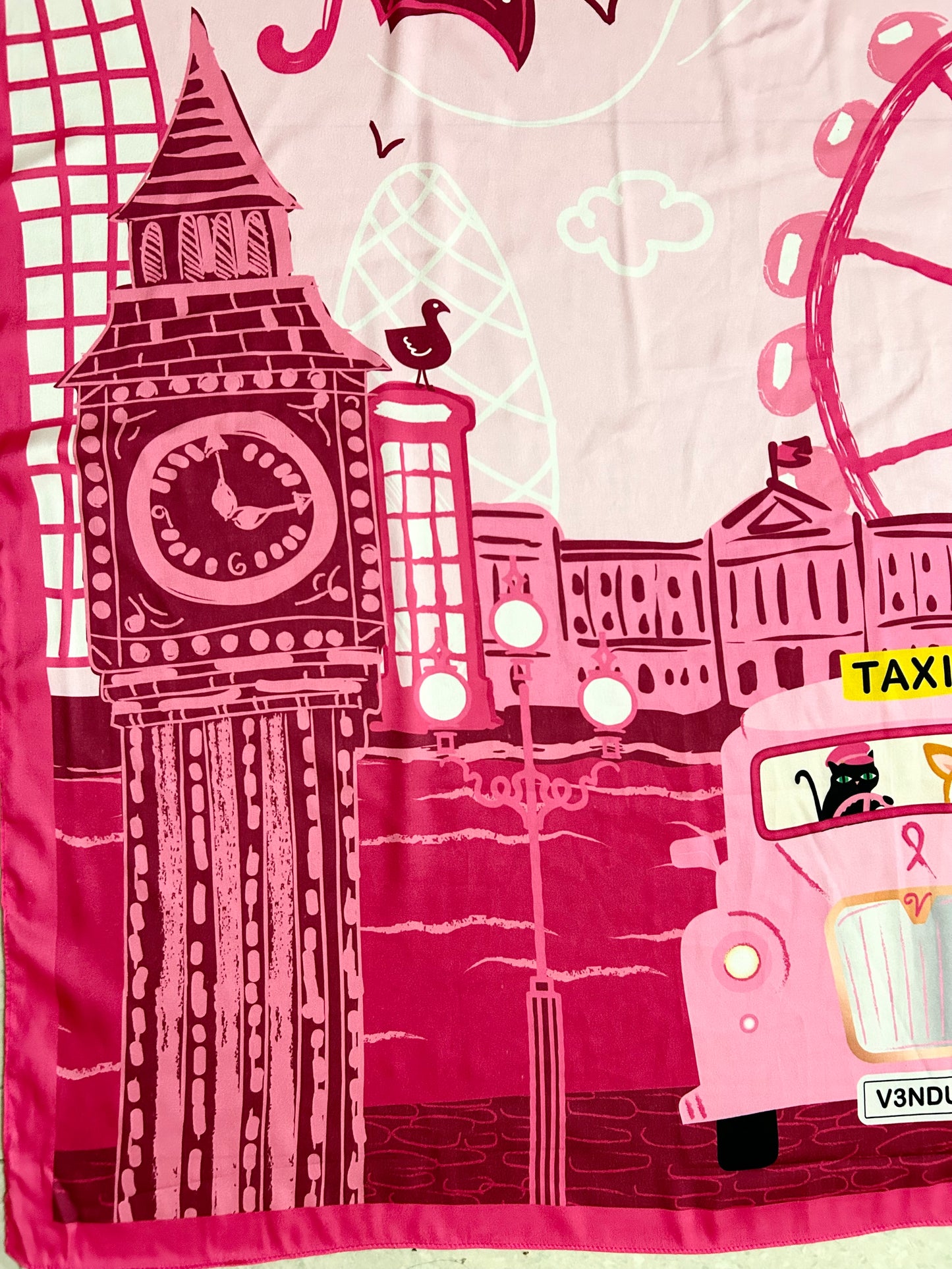 London Cats & Corgis Scarf 42”x 39”