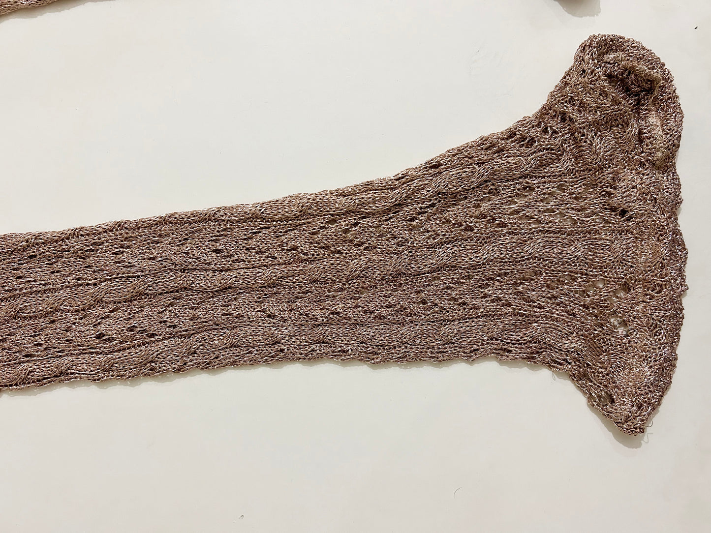 Sheer Golden Crochet Pants