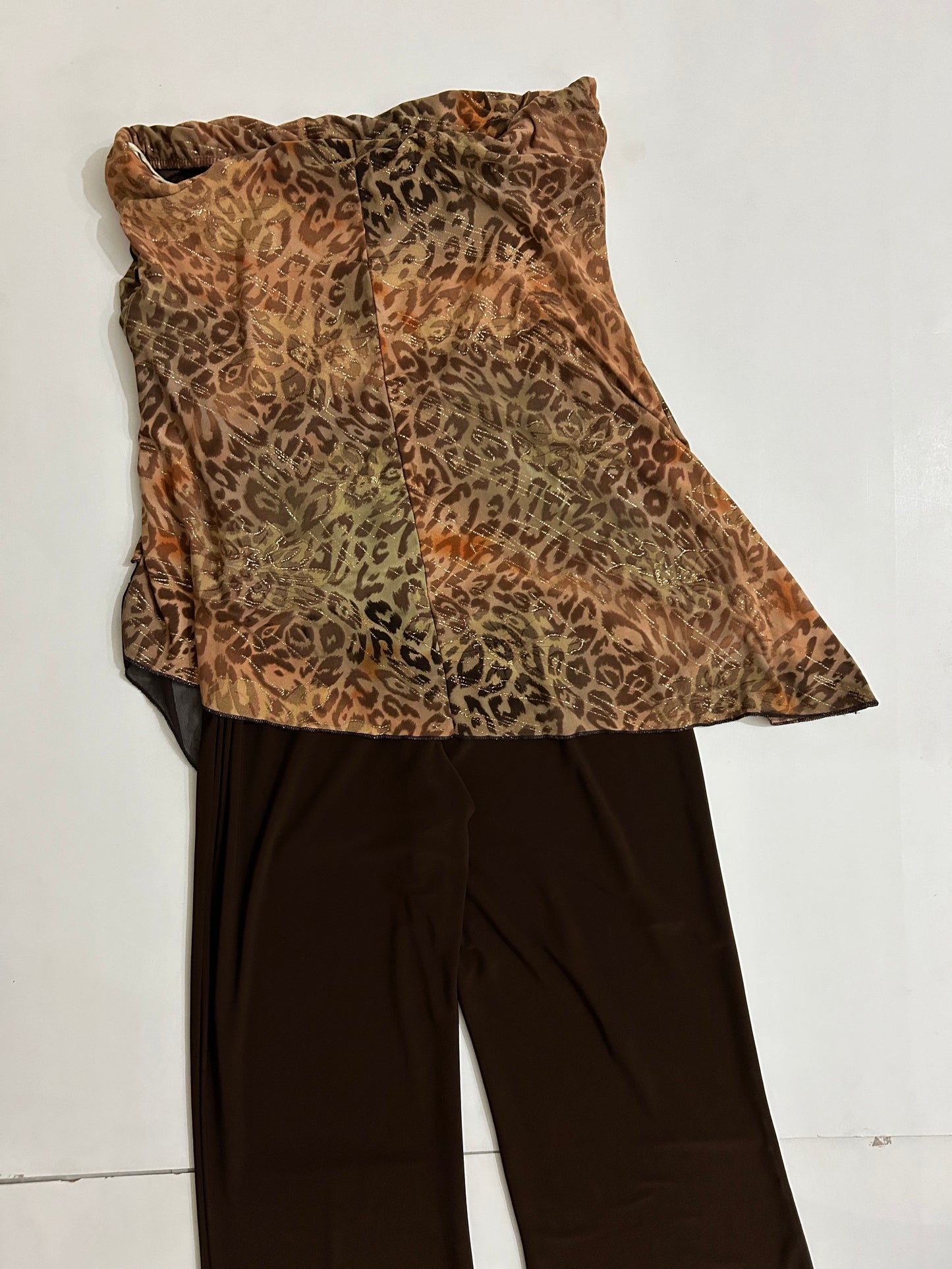 Strapless Leopard Jumpsuit