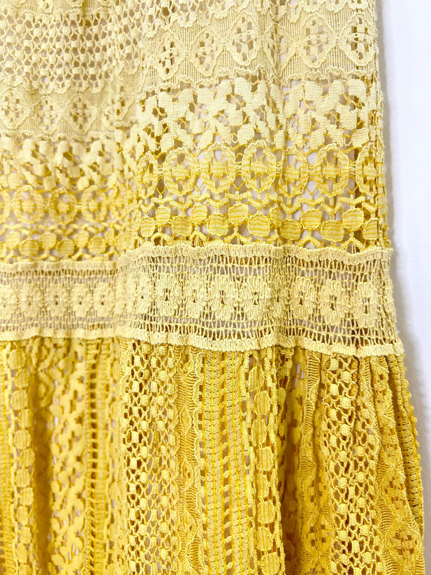 Yellow Crochet Gradient Skirt
