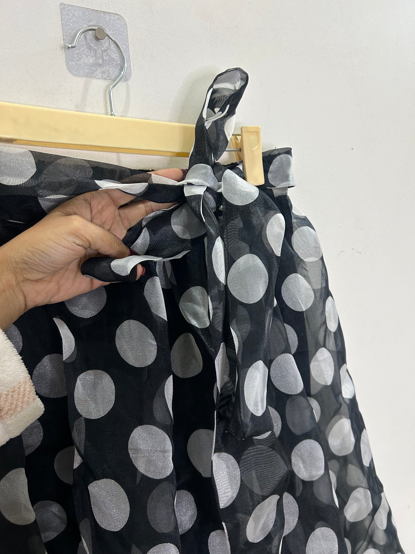 B&W Polka Dot Skirt
