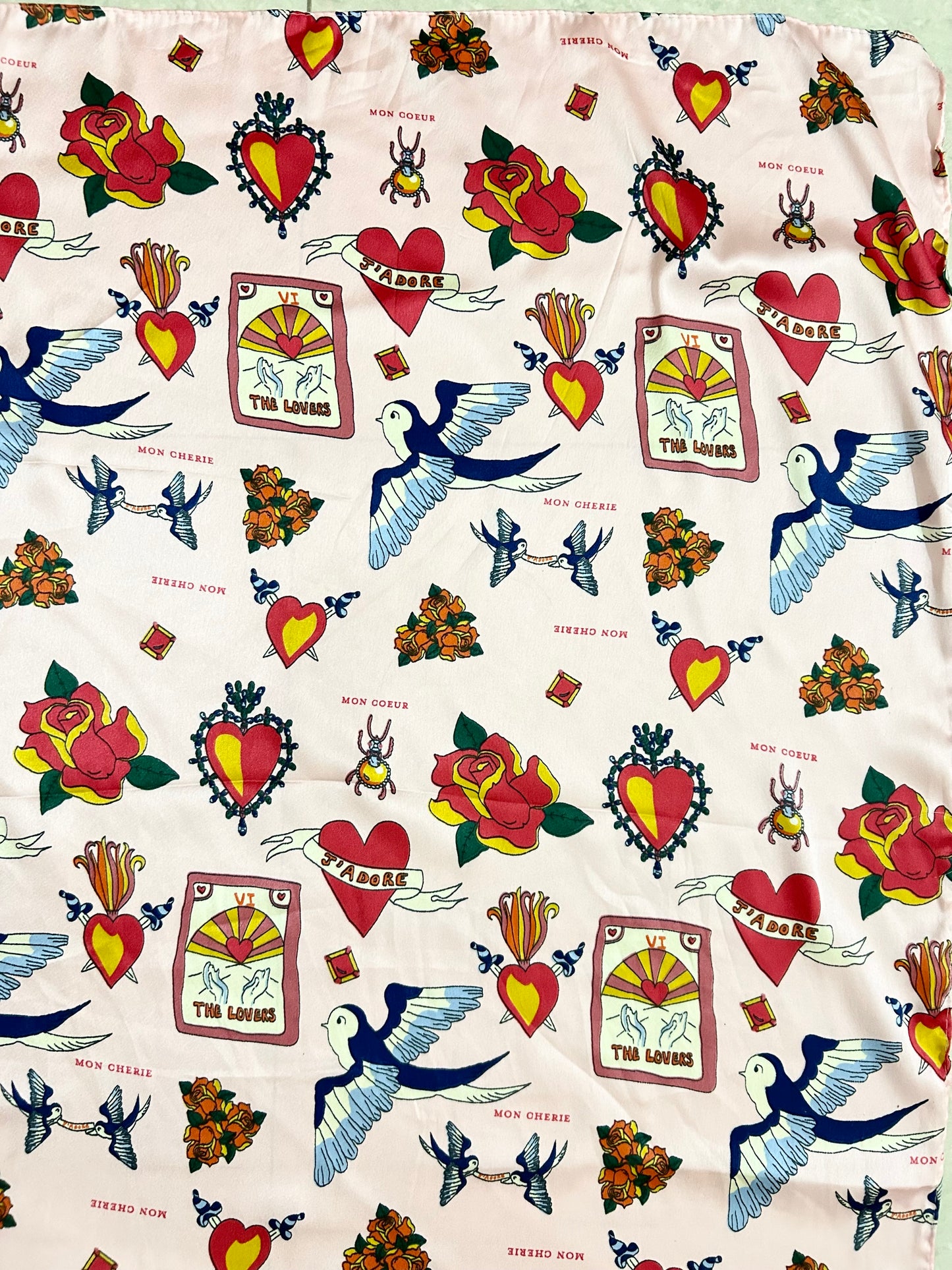 Hearts Scarf 41” x 40”