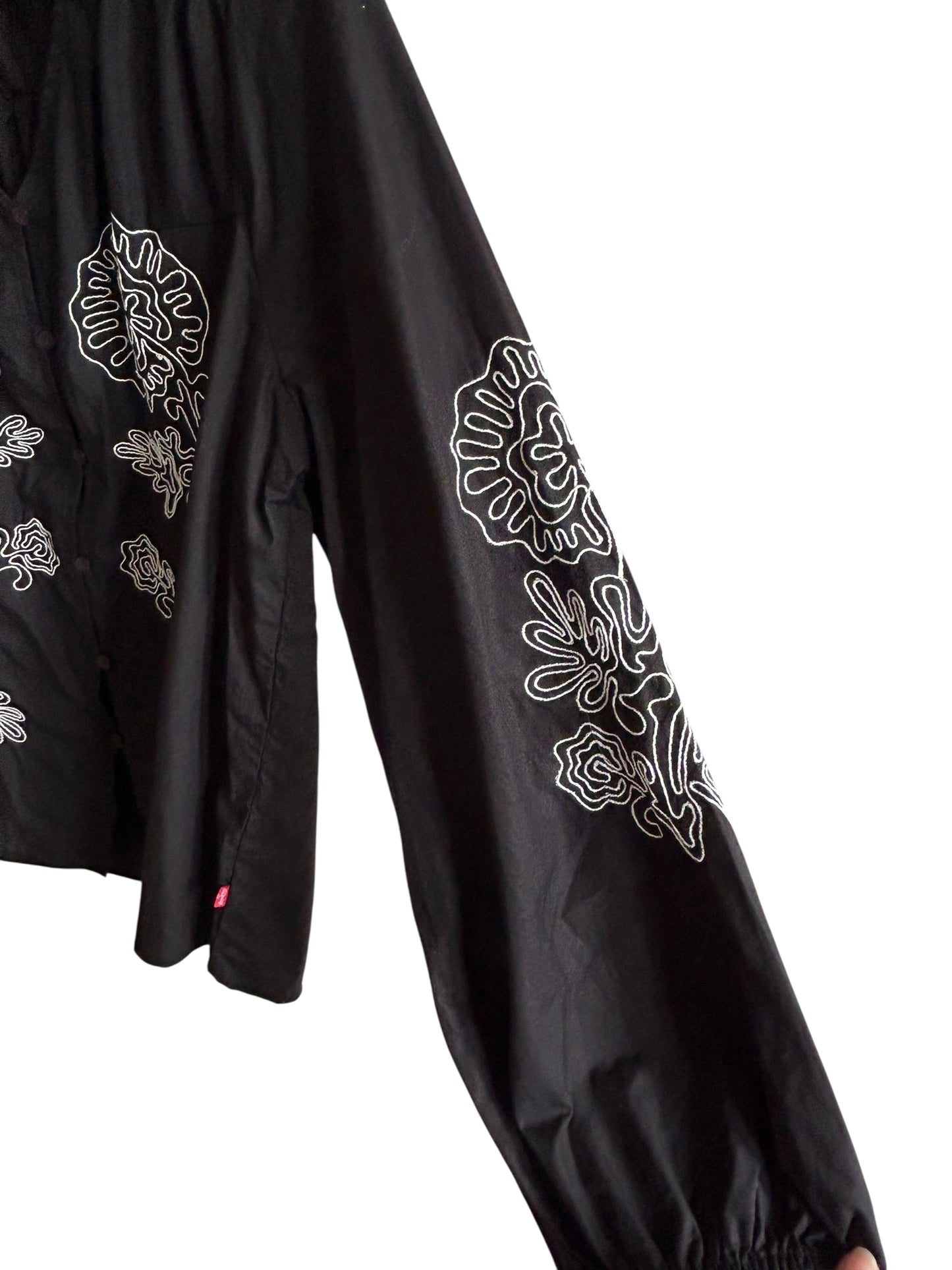 Black Embroidered Top