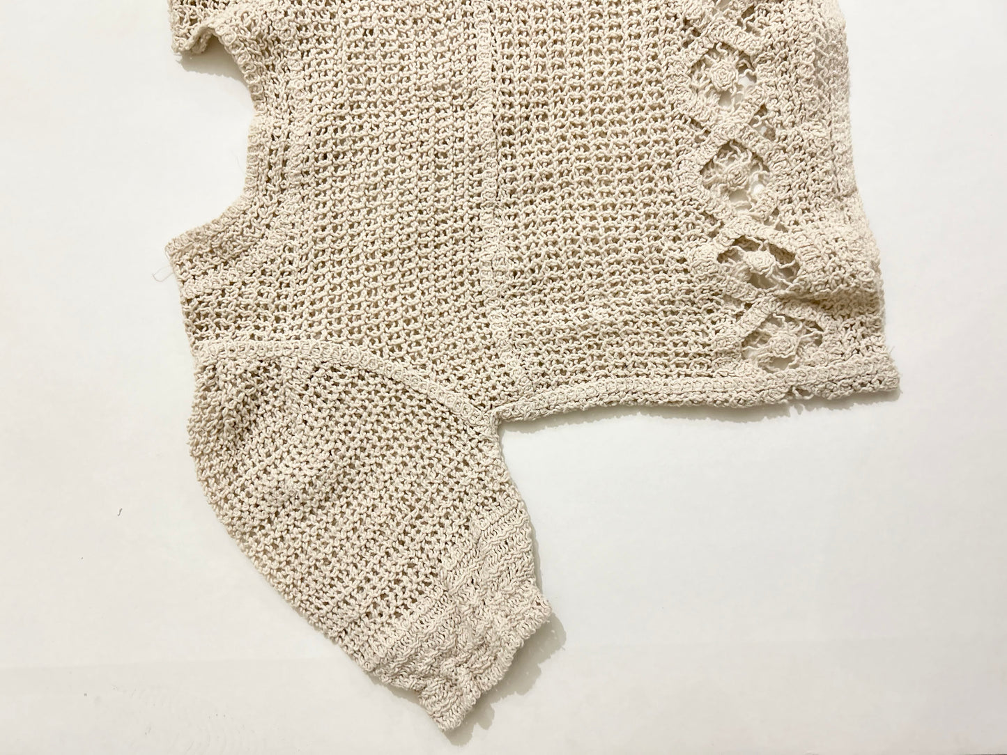 Beige Crochet Top