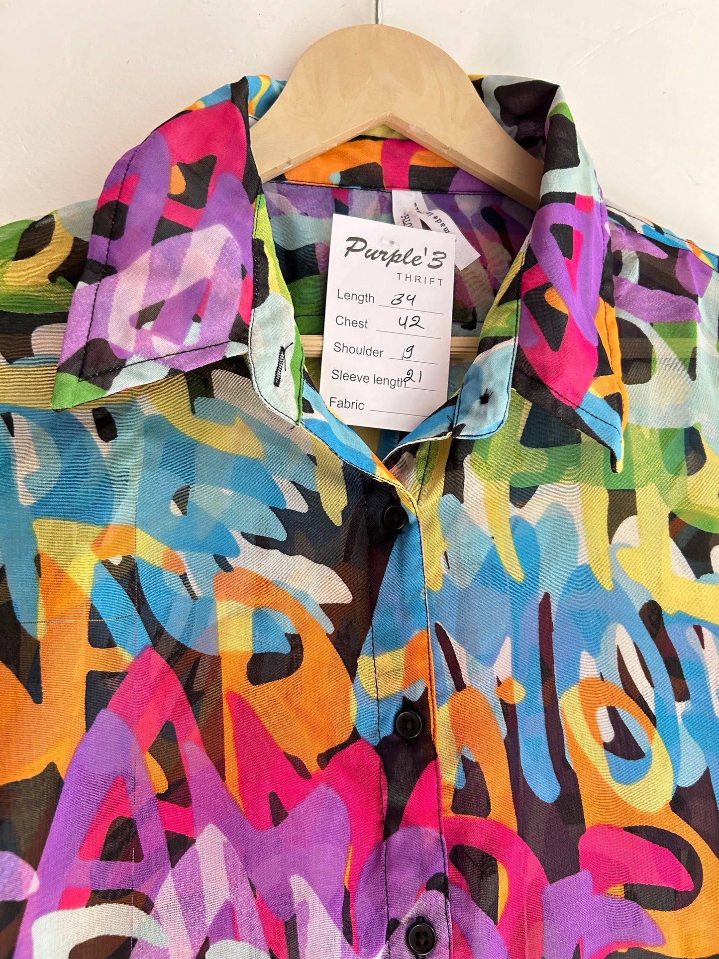 Letter Print Shirt 50”