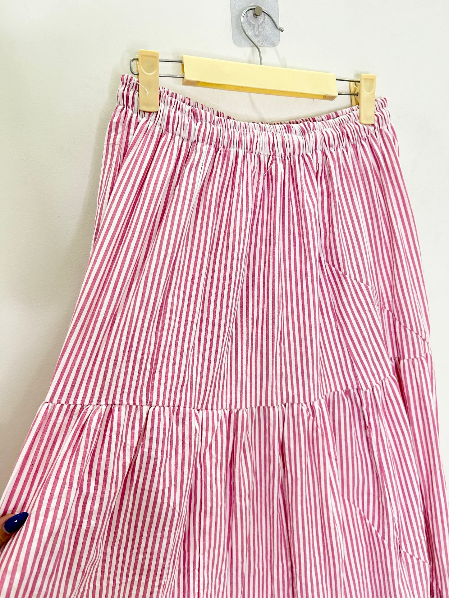 Pink Striped Skirt