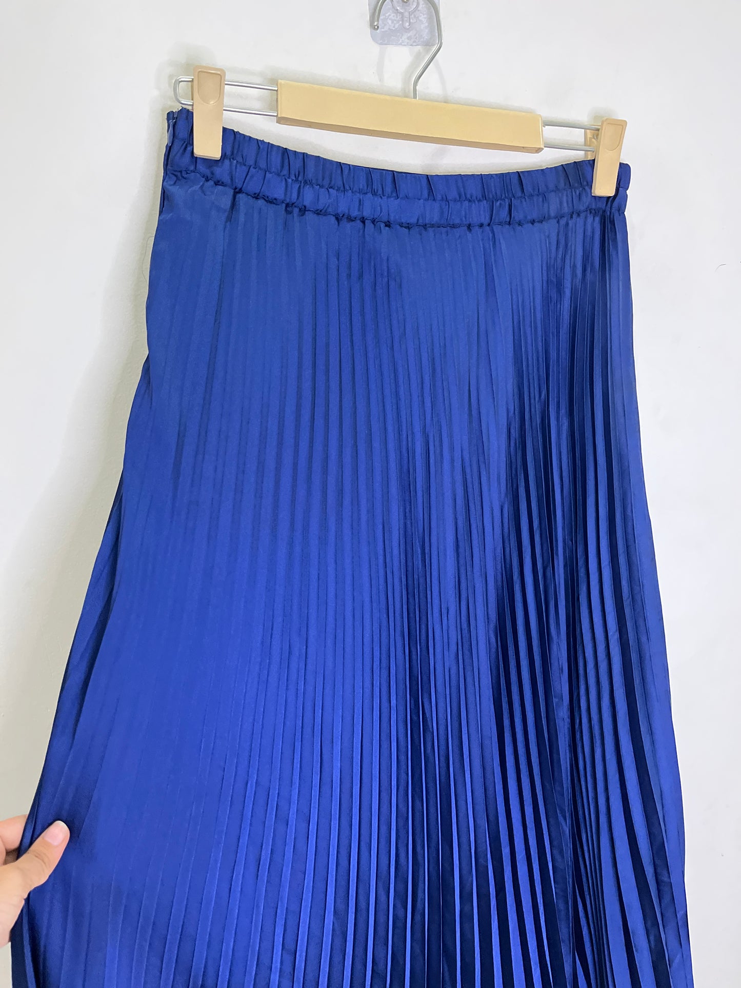 Blue Pleated Skirt