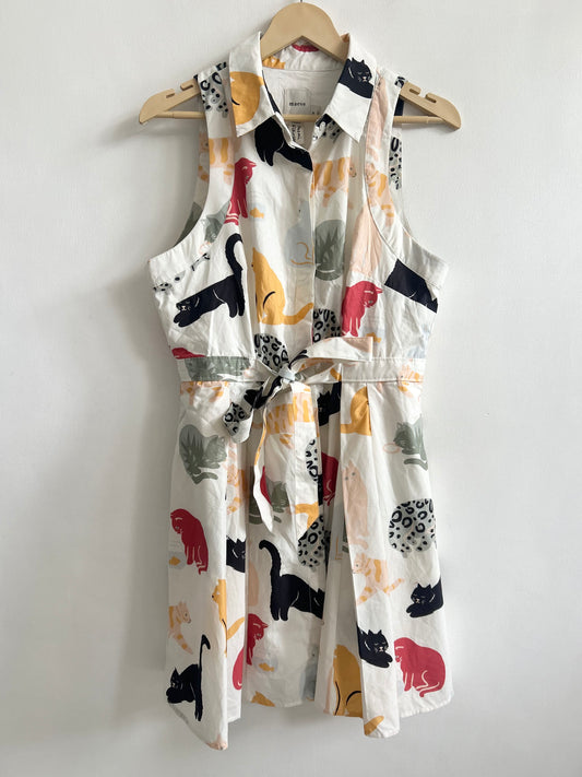 Cat Printed Dress: 38”