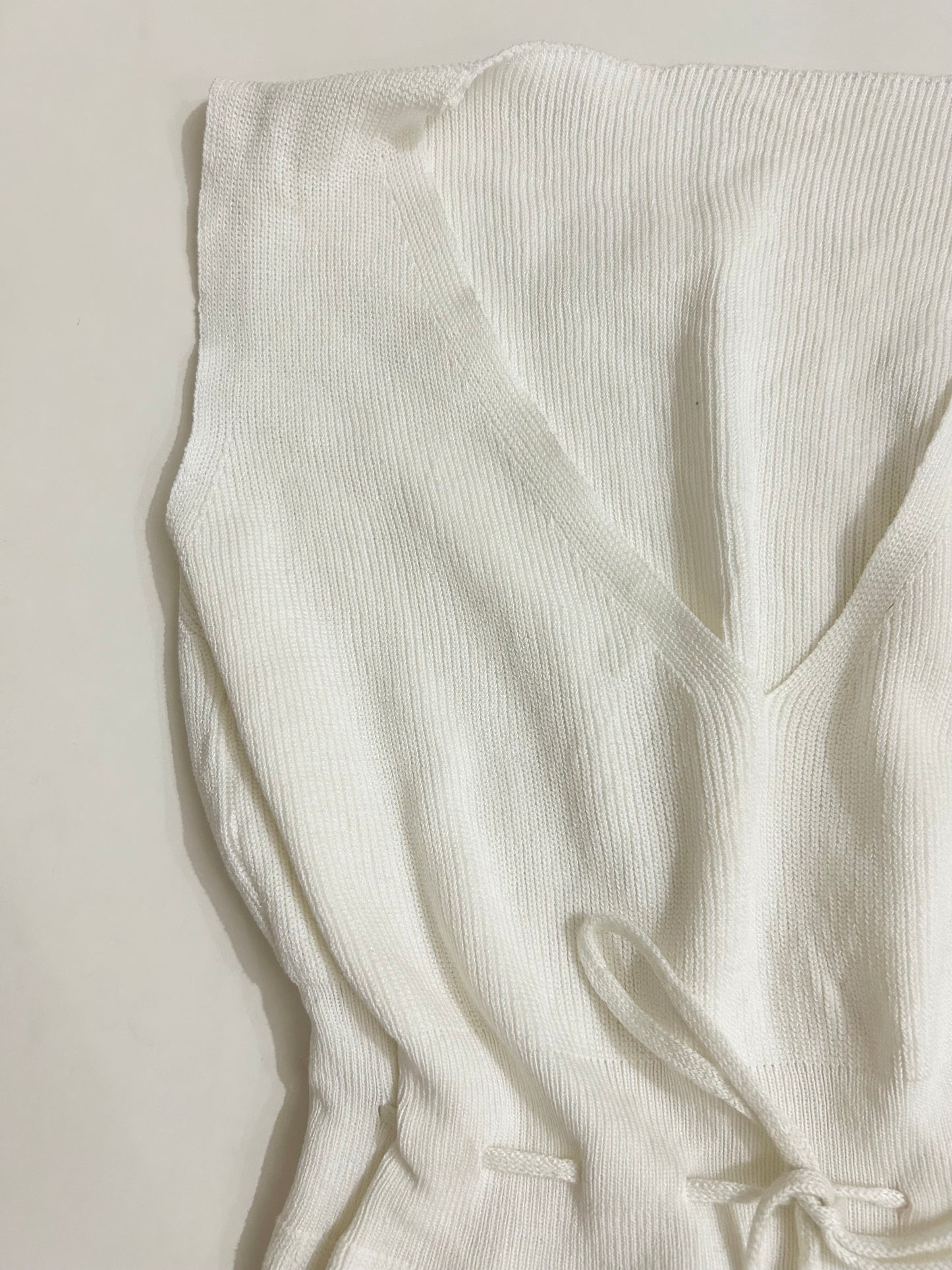 White String Peplum Top