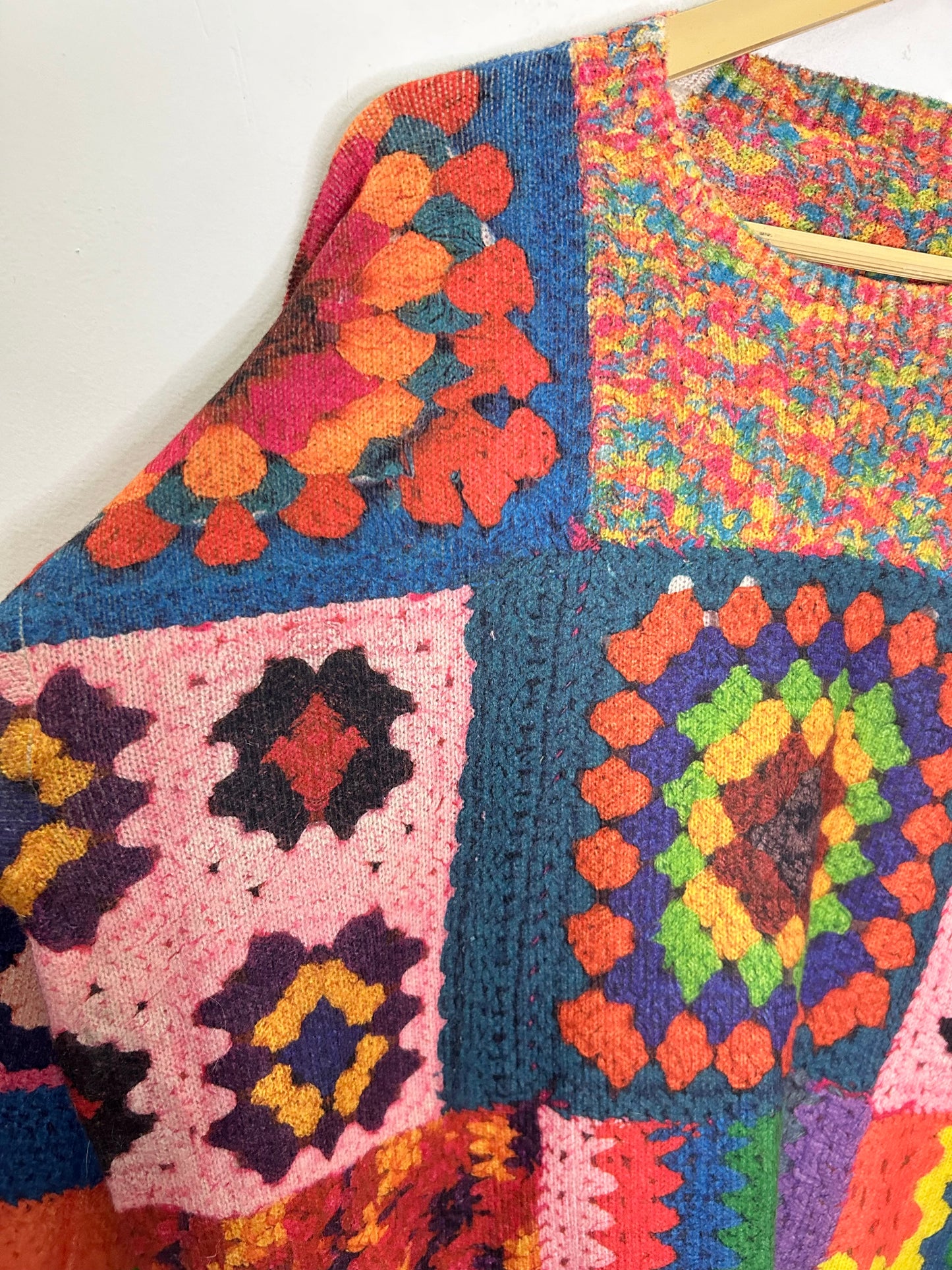 Crochet Print Sweater