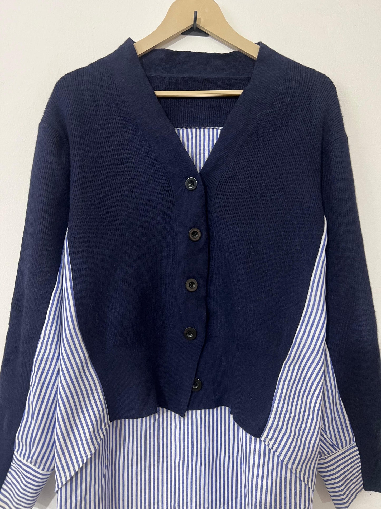 Striped Shirt Sweater