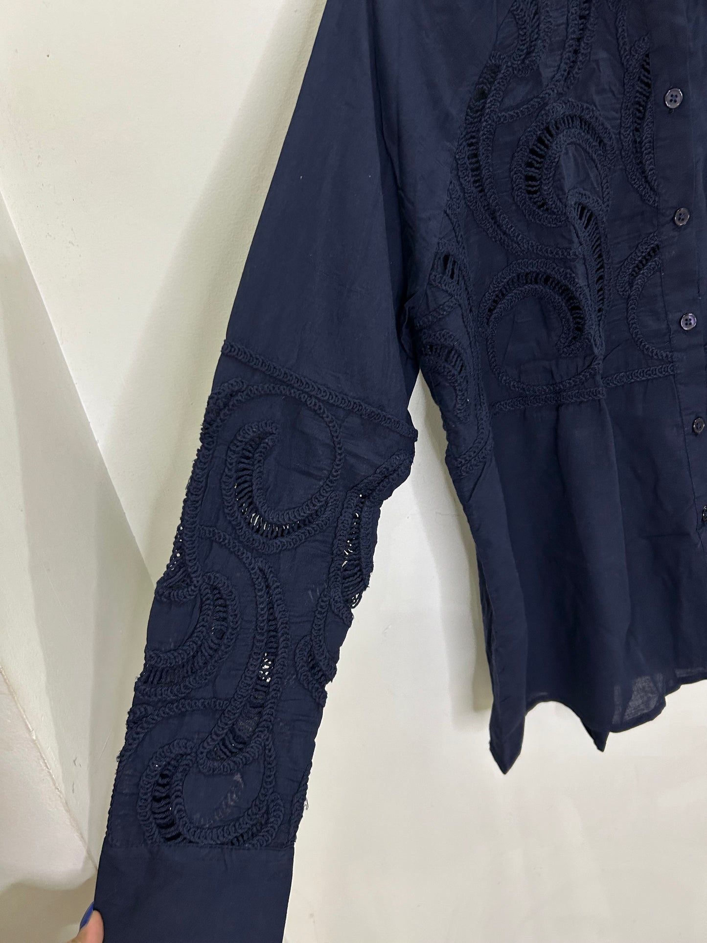 Navy Blue Cotton Shirt